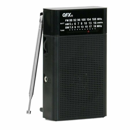 QFX AM-FM & SW 3 Band Radio, Black QF392480
